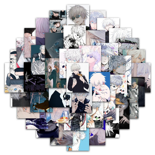 Lot de 10, 30 ou 60 autocollants Anime Jujutsu Kaisen Satoru Gojo, pour skateboard, ordinateur portable, téléphone, voiture, moto, jouets pour enfants