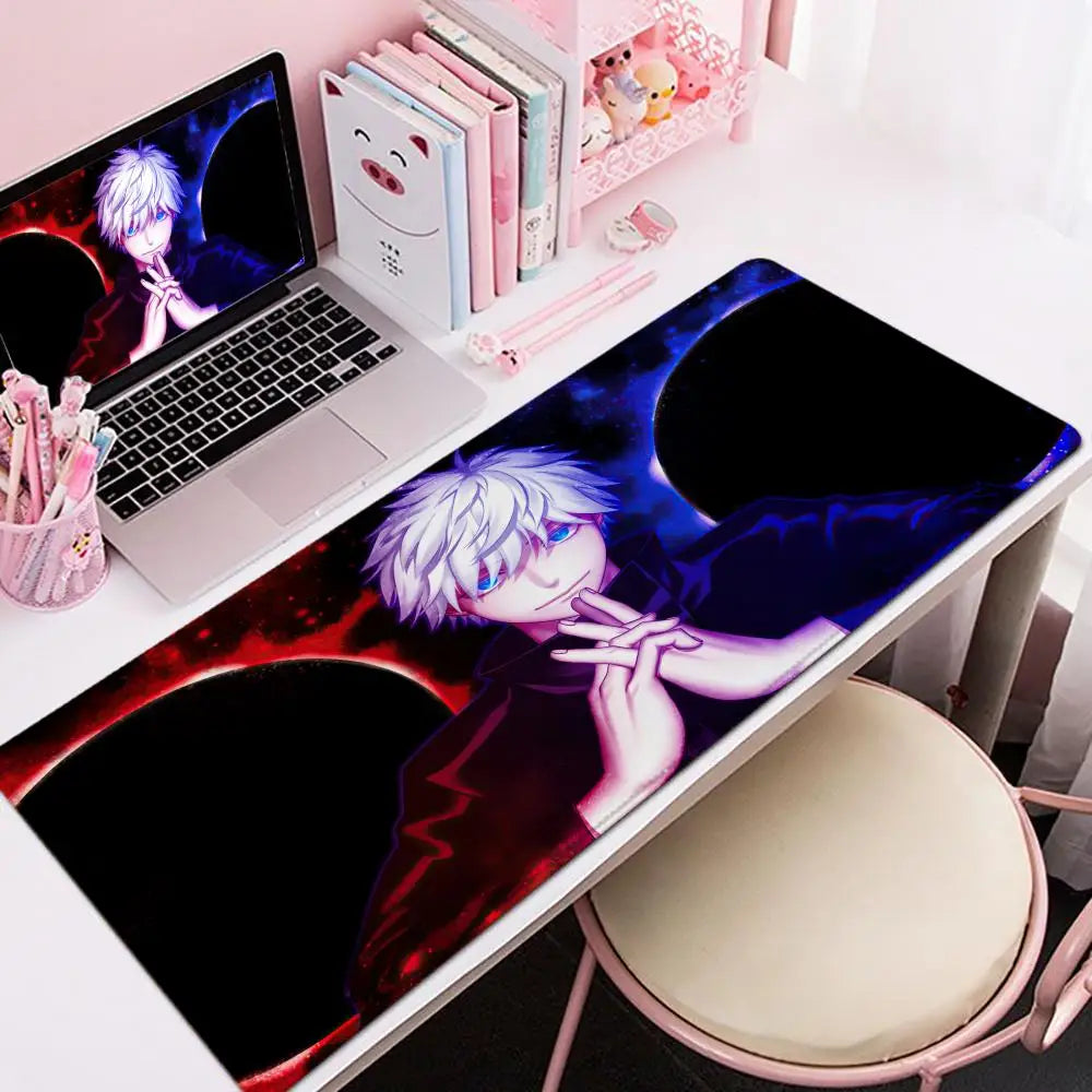 Jujutsu Kaisen Satoru Gojo Mouse Pad 90x40CM Non-slip Gaming Mousepad Gamer E-Sports Mouse Mat Mechanical Keyboard XXL Desk Mat
