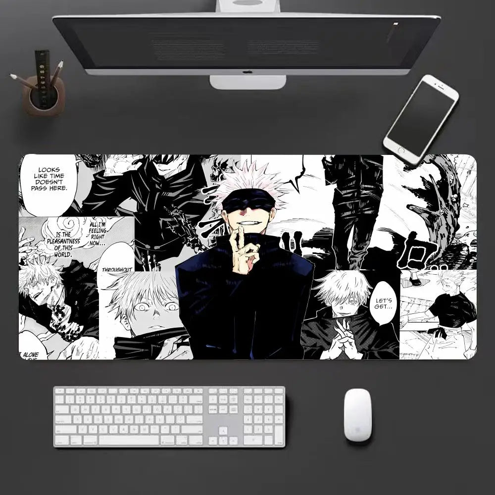 Anime Jujutsu Kaisen Mouse Pad Large keyboard Mouse Desk Pad Non-Slip Rubber Gaming Mouse Pad Laptop Mouse Carpet HYBXXC