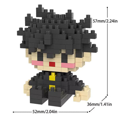 JX – Mini figurine Jujutsu, Micro bloc de construction, Kaisen Anmie, périphériques Gojo Satoru, bricolage, Statue d'épissure, poupée Fushiguro Megumi