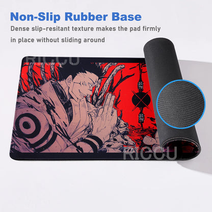 Large Gaming Mouse Pad J-ujutsu Kaisen Gojo Satoru Mouse pad LockEdge Thickened Computer Keyboard Desk Mat Rubber Anti slip Mats