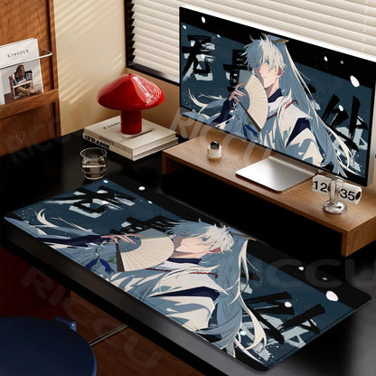 Large Gaming Mouse Pad J-ujutsu Kaisen Gojo Satoru Mouse pad LockEdge Thickened Computer Keyboard Desk Mat Rubber Anti slip Mats