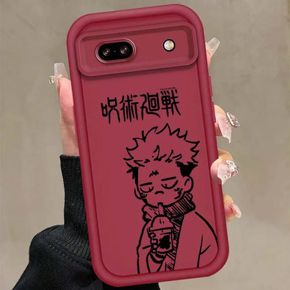 Coque souple antichoc en TPU pour Google Pixel 9, 8A, 8, 7, 7A Pro XL 5G, motif dessin animé Jujutsu Kaisen