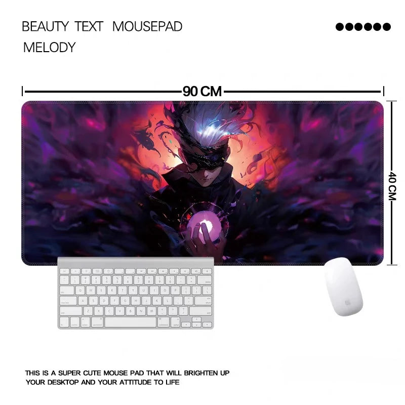 Animation Series of Jujutsu Kaisen E-sports Leather Mouse Pad Oversized Two-dimensional Gojo Satoru Game Keyboard Desktop Pad