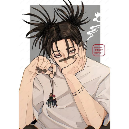 Japan Choso Jujutsu Kaisen Anime Poster Sticky Wall Art Printing Waterproof Home Living Bed Room Bar Aesthetic Decor