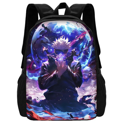 Sac à dos d'école Anime J-Jujutsu Kaisen pour enfant avec sacs à déjeuner, trousses à crayons, sacs d'école pour garçons et filles, meilleur cadeau