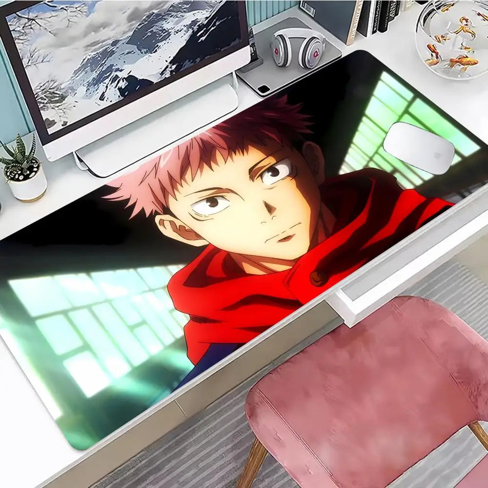 Anime Jujutsu Kaisen Mouse Pad Large keyboard Mouse Desk Pad Non-Slip Rubber Gaming Mouse Pad Laptop Mouse Carpet HYBXXC
