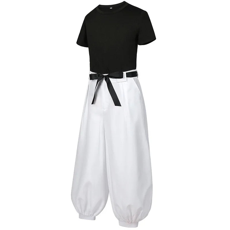 Jujutsu JJK Manga Anime Fushiguro Toji Satoru Gojo Cosplay Costume Wig T-shirt Pants Rose Net Halloween Christmas - Jujutsu Kaisen Merch - Free Shipping Buy Now
