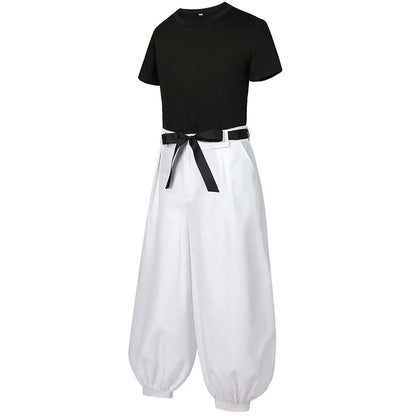 Jujutsu JJK Manga Anime Fushiguro Toji Satoru Gojo Cosplay Costume Wig T-shirt Pants Rose Net Halloween Christmas - Jujutsu Kaisen Merch - Free Shipping Buy Now