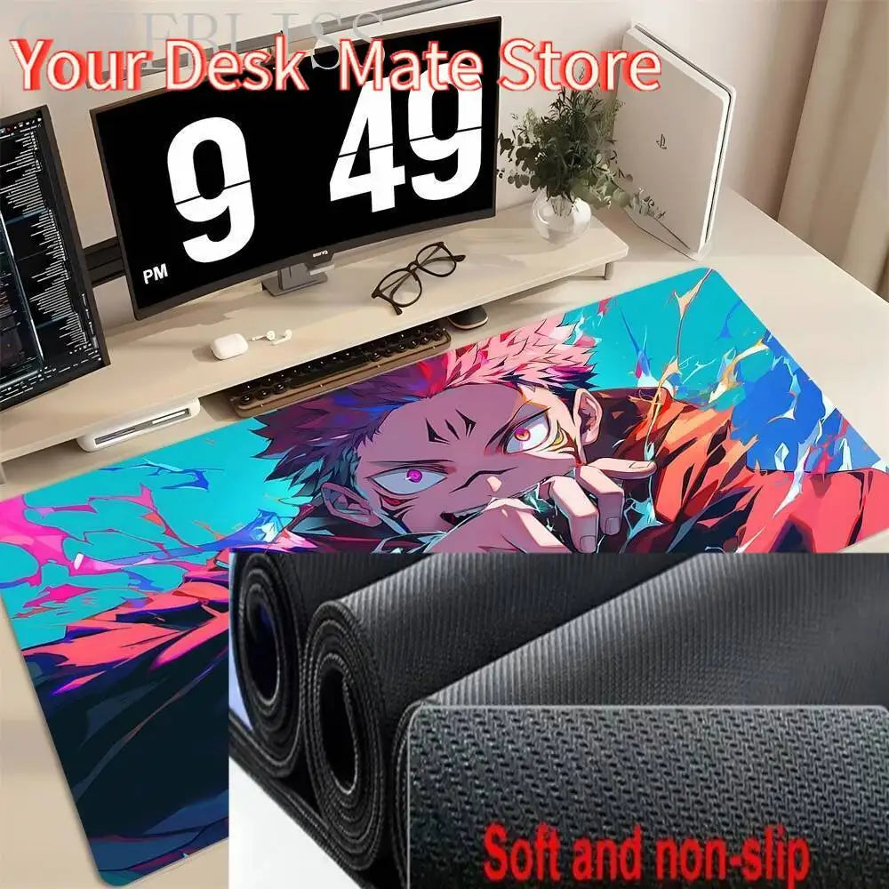 Hot Anime Jujutsu Kaisen Large Mouse Pad Ryomen Sukuna MousePads Computer Gaming Peripheral Accessories Desk Mat XXL 40x90CM