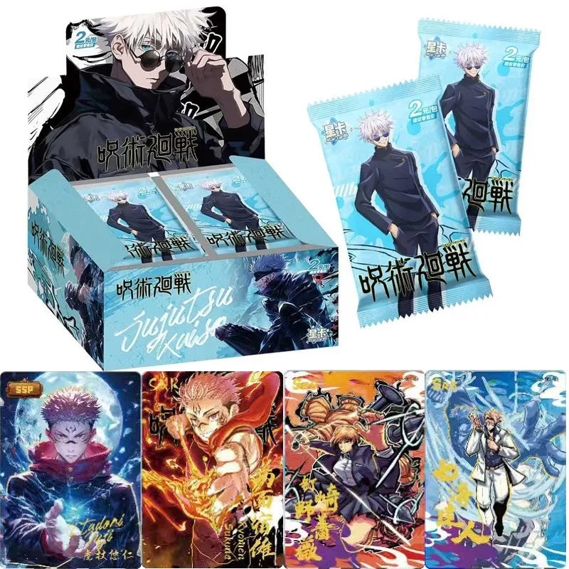 New Jujutsu Kaisen Card Warlock Cards Gojo Satoru Fushiguro Megumi Itadori Yuji Cards Anime Peripheral Collection Cards Toy Gift
