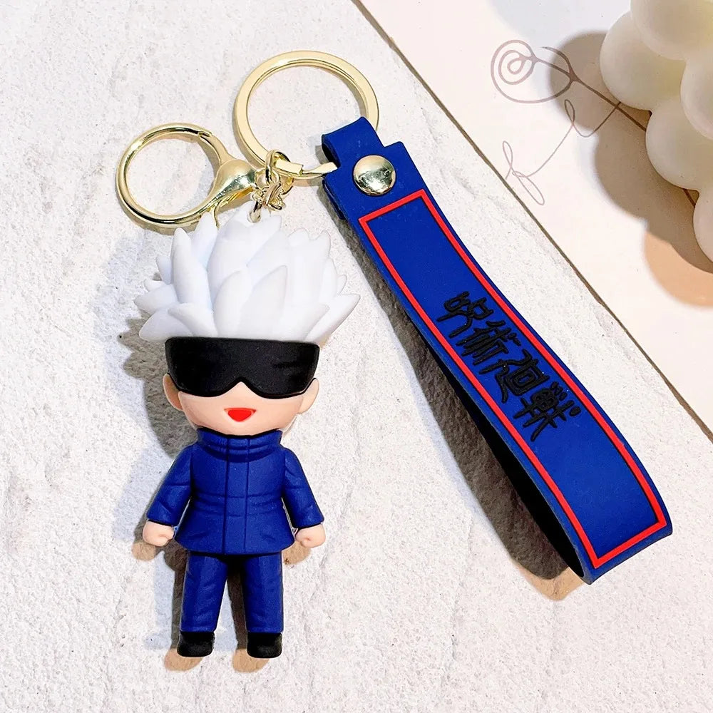 Porte-clés Cosplay Anime Jujutsu Kaisen, Gojo Itadori Fushiguro Kugisaki Sukuna Kawaii, porte-clés de poupée pour sac pendentif