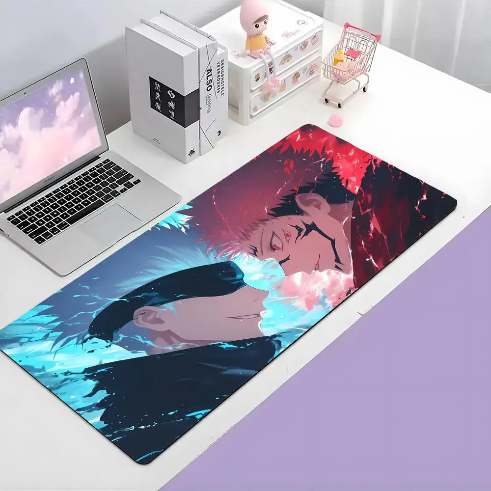 Japanese J-Jujutsu Kaisen k-Kugisaki G-Gojo Satoru Mouse Pad Large Gaming Mousepad with Thick Stitched Edge Non-Slip Desk Mat
