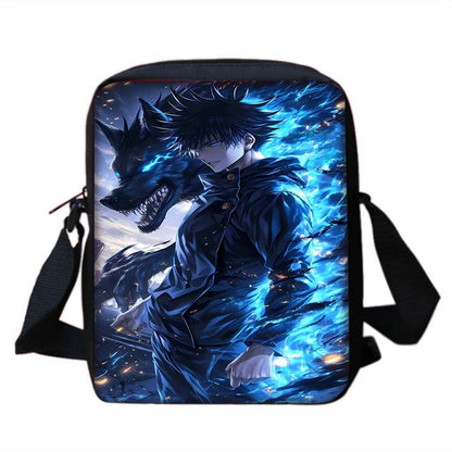 Ensemble de sacs à dos d'école Jujutsu Kaisen Satoru Gojo pour enfants, avec sac à bandoulière, sacs à crayons, sacs d'école pour garçons et filles, meilleur cadeau