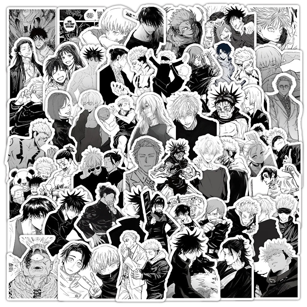 51-73pcs Set Jujutsu Kaisen Anime Itadori Yuji Gojo Satoru Geto Suguru Figures Cute Cartoon Diy Stickers Fans Peripheral Gift