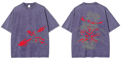 Vintage Jujutsu Kaisen CHOSO T-shirt Women's and Men's Anime Washed Cotton T Shirt Summer Harajuku Street Men Tops Clothing - Jujutsu Kaisen Merch - Free Shipping Buy Now
