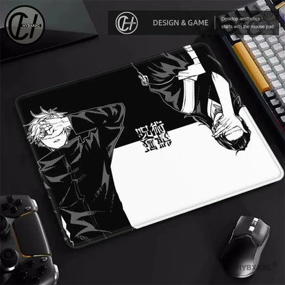 Japan Anime Mouse Pad Laptop 45×40 Black And White Desk Mat PC J-jujutsu K-kaisen Manga Mousepad XS Satoru Gojo Keyboard Rug Mat
