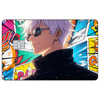 Jujutsu Kaisen Credit Card Skin Sticker Gojo Satoru Stickers for VISA JCB Mastercard and Other IC Bank Card Decoration Protect