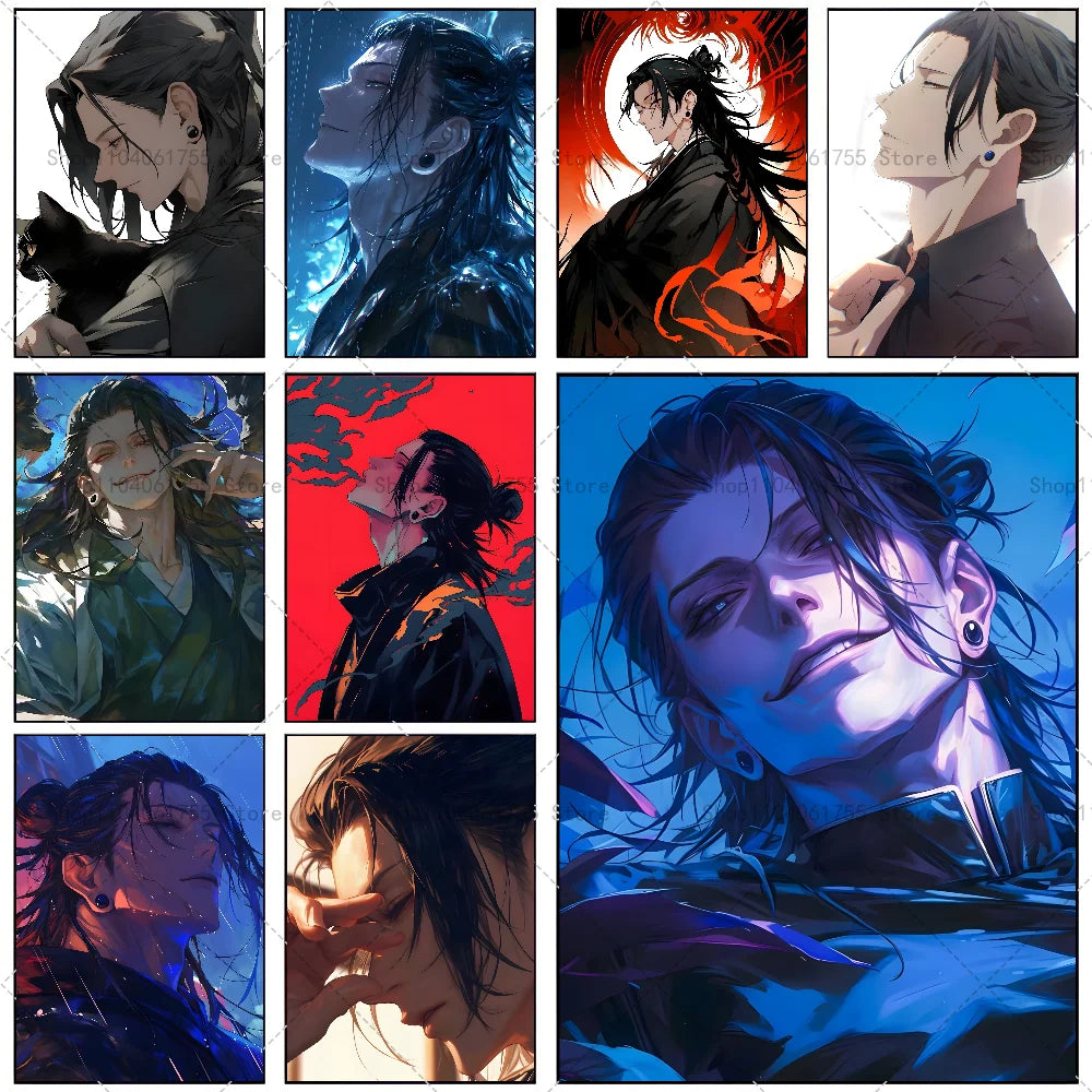 1PC Anime Jujutsu Kaisen Geto Suguru Poster Self-adhesive Art Waterproof Paper Sticker Coffee House Bar Room Wall Decor