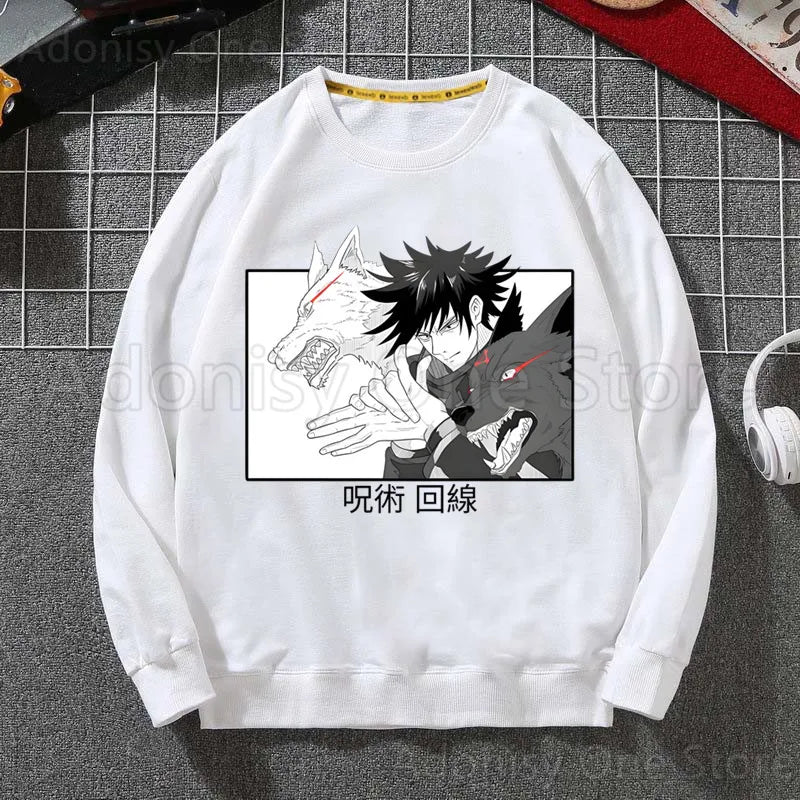 Toji Fushiguro Men Hoodie Autumn Hip Hop Streetwear Men Pullover Sweatshirts Hoodies Mens White Color Hoodie Male - Jujutsu Kaisen Merch - Free Shipping Buy Now
