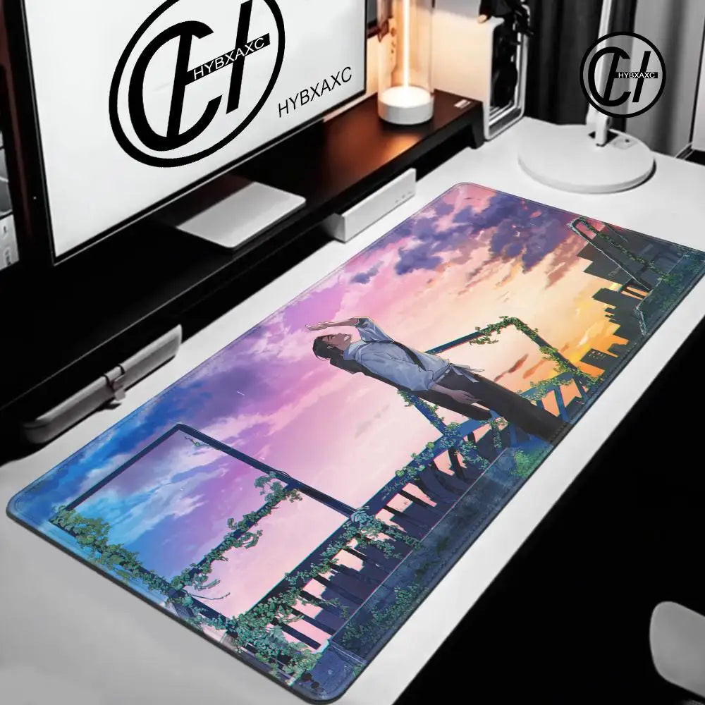 Anime Purple Mouse Pad HD XXL Yuta Okkotsu Gaming Keyboard Rug Laptop Jujutsu Kaisen Mousepad PC Gamer Cabinet Extended Desk Mat