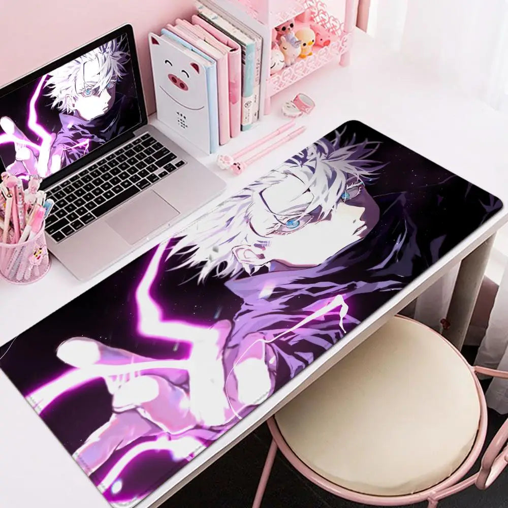 Jujutsu Kaisen Satoru Gojo Mouse Pad 90x40CM Non-slip Gaming Mousepad Gamer E-Sports Mouse Mat Mechanical Keyboard XXL Desk Mat
