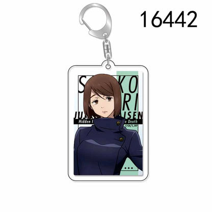 Porte-clés en acrylique Anime - Pendentif personnage de dessin animé Jujutsu Kaisen, adapté aux sacs et aux clés, cadeaux de cosplay, cadeau parfait pour les fans