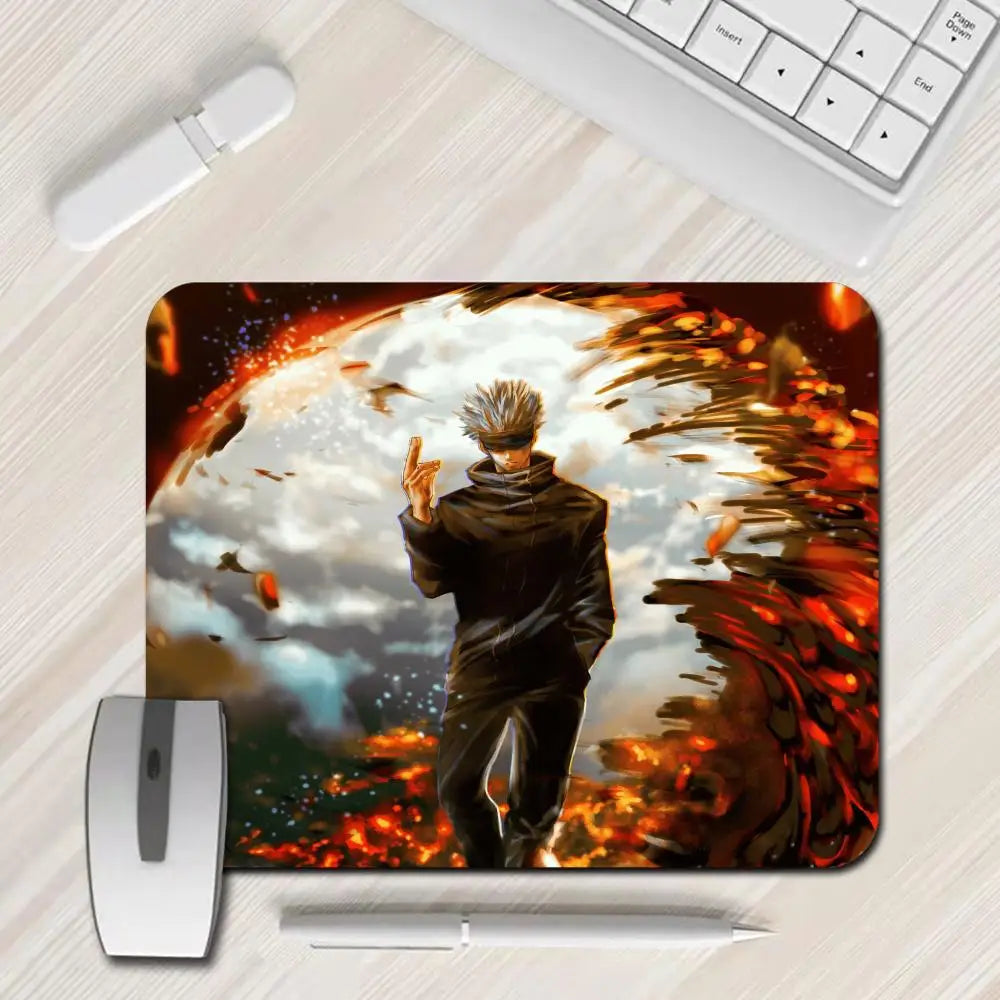 HYBXAXC 450x400mm Jujutsu Kaisen Gaming Mouse Pad XS Small Mousepad For PC Gamer Desktop Decoration Office Mouse Mat Deskmat Rug