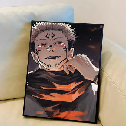 Japan Anime Jujutsu Kaisen Ryomen Sukuna Anime Posters Sticky Decoracion Painting Wall Art White Kraft Paper Wall Decor