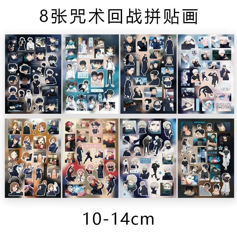 8 Pieces of Jujutsu Kaisen Stickers Gojo Satoru Anime Creative Graffiti Notebook Mobile Phone Decoration Waterproof Stickers