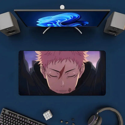 Jujutsu Kaisen Itadori Yuji Mouse Pad Mousepad Large Gaming Mouse Pad LockEdge Thickened Computer Keyboard Table Desk Mat