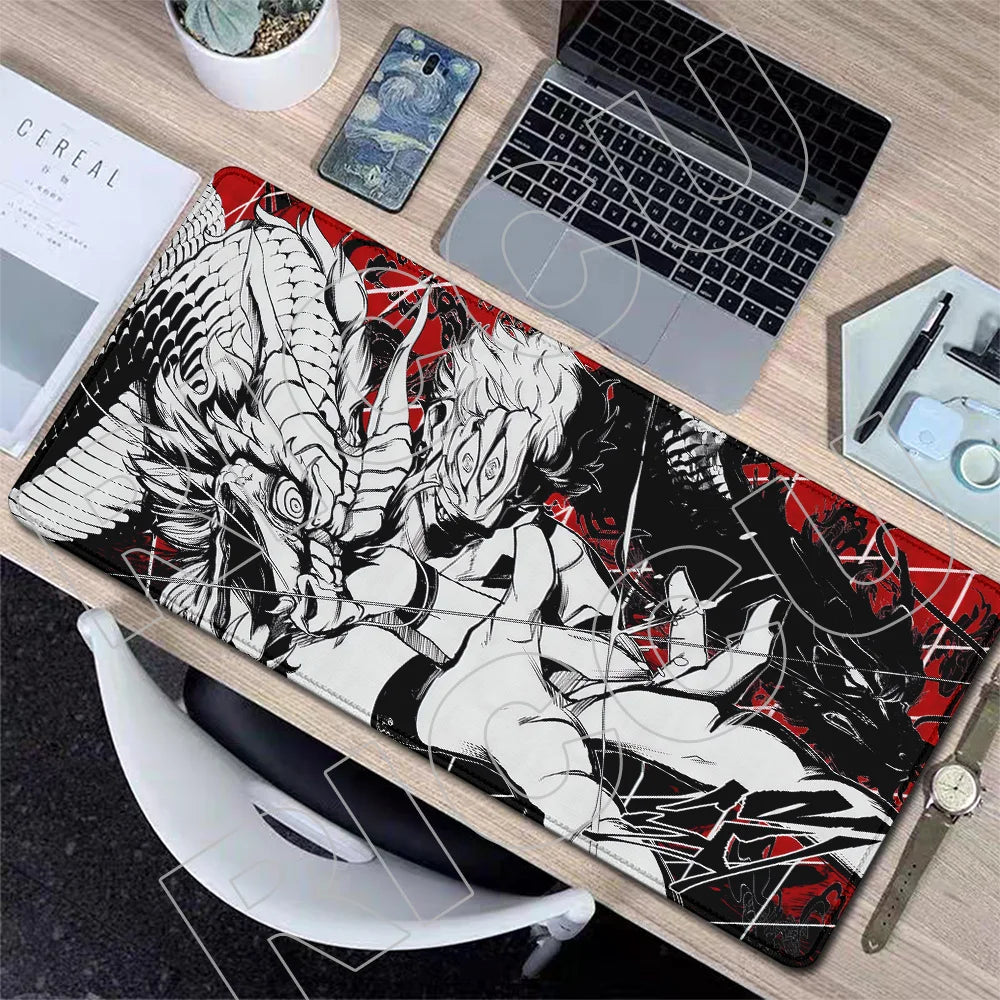 XXL J-Jujutsu Kaisen Gojo Satoru Mouse Pad Carpet Cartoon Anime Gaming Mousepad Non-Slip Rubber Desk Mat Computer Laptop Office