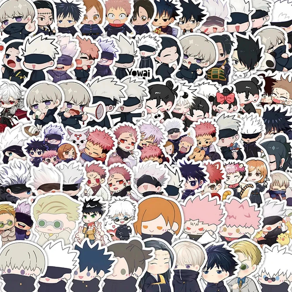 10/30/50pcs Kawaii Jujutsus Kaisens Stickers Anime Satoru Gojo Itadori Yuji Decals Cool DIY Cartoon Sticker for Kids Toys Gifts