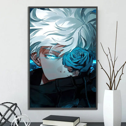 J-Jujutsu Anime Self-adhesive Poster Wallpaper Wall Art Print Gojo Satoru Home Decoration Modern Itadori Yuji Gift