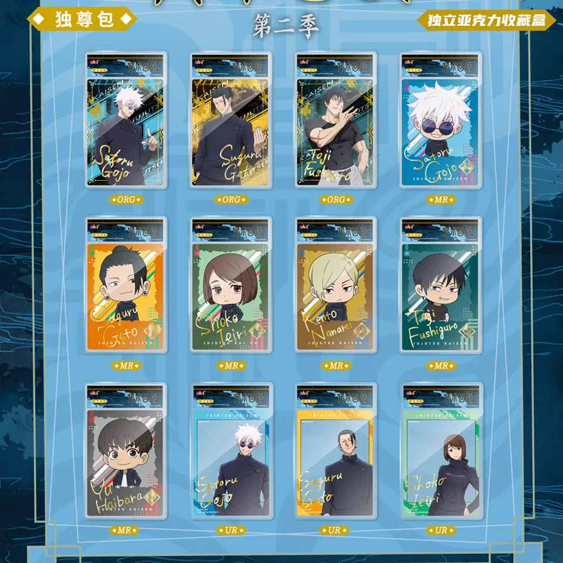 Jujutsu Battle Gojo Shoko Suguru Nobara Classic Anime Collection Card Popular Characters Transparent Card Series Family Toys