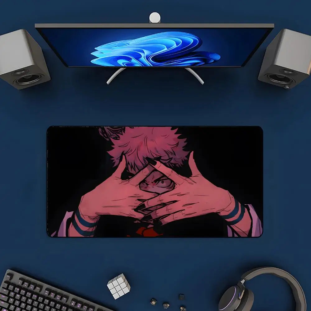 Jujutsu Kaisen Itadori Yuji Mouse Pad Mousepad Large Gaming Mouse Pad LockEdge Thickened Computer Keyboard Table Desk Mat
