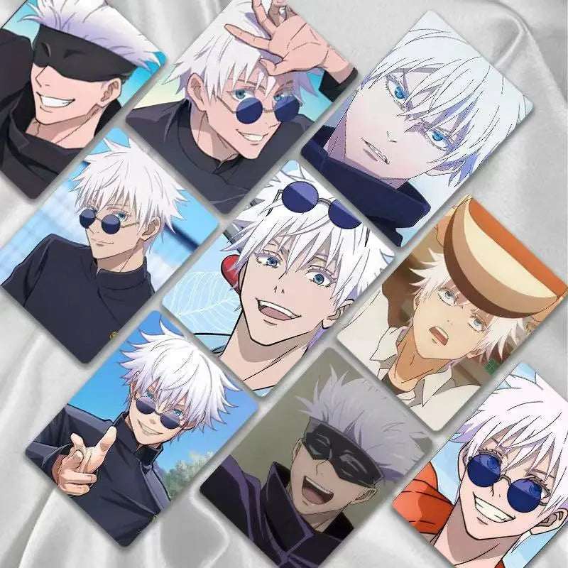Jujutsu Kaisen Gojo Satoru Laser Holographic Lomo Cards Anime Polaroid Mini Cards Cartoon Collectible Postcards Wholesale