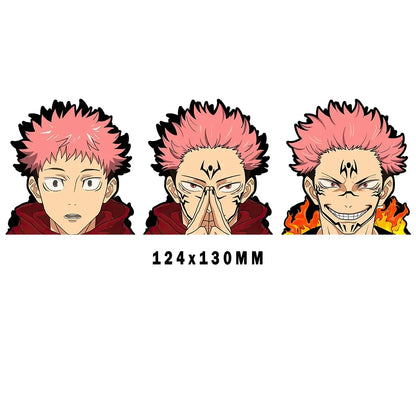 Jujutsu Kaisen Series Combination Complete Works 3D Gradient Car Stickers Anime Peripherals Suitable for Car Notebooks, Etc.