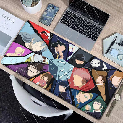 XXL J-Jujutsu Kaisen Gojo Satoru Mouse Pad Carpet Cartoon Anime Gaming Mousepad Non-Slip Rubber Desk Mat Computer Laptop Office