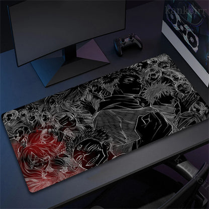 Jujutsu Kaisen Mouse Pad Anime Carpet PC Gamer Computer Black White Keyboard Gaming Accessories Desk Mat Gojo Satoru XL Mousepad
