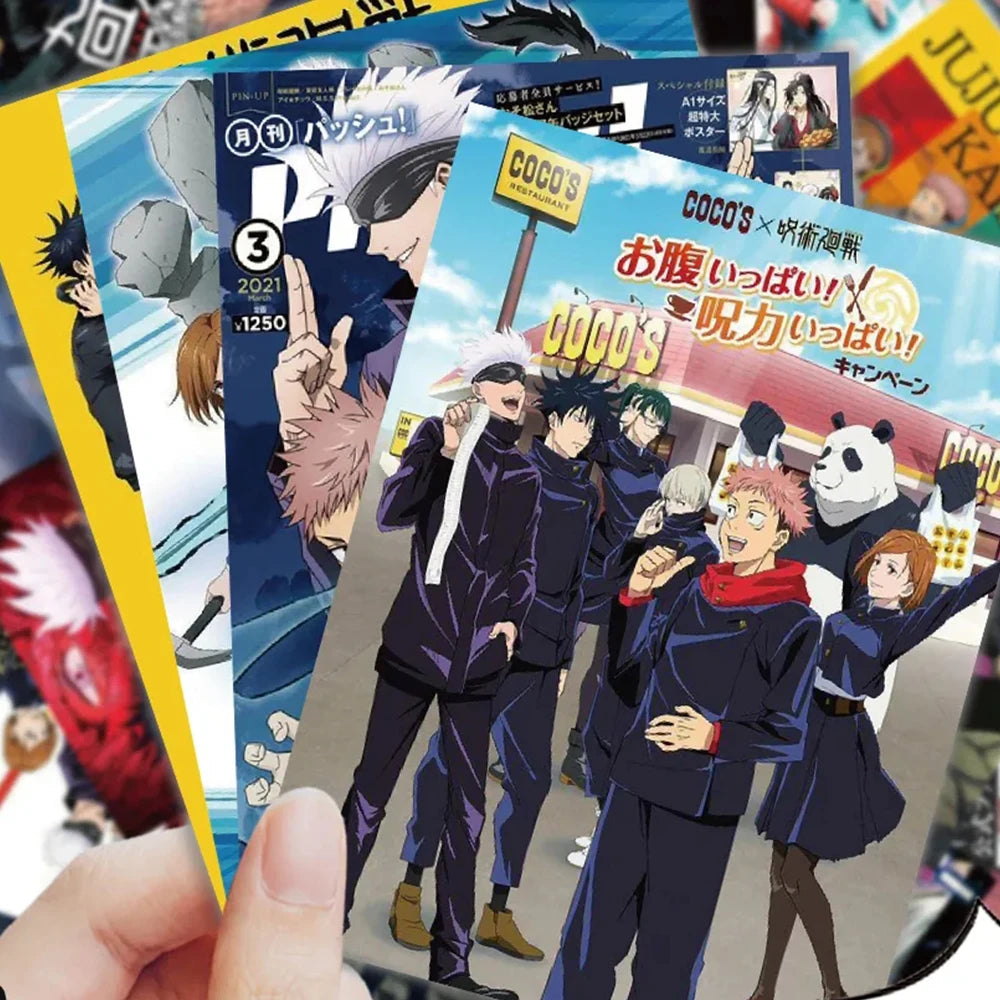 10/30/60pcs Anime Jujutsu Kaisen Posters Stickers Waterproof Graffiti Skateboard Suitcase Bike Cool Cartoon Sticker Kid Toy Gift