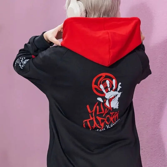 Anime Itadori Yuji Cosplay Costume Adult Unisex Pullover Coat Casual Hoodie Jacket Leisure Sweatshirt Satoru Gojo Cargo Pants - Jujutsu Kaisen Merch - Free Shipping Buy Now