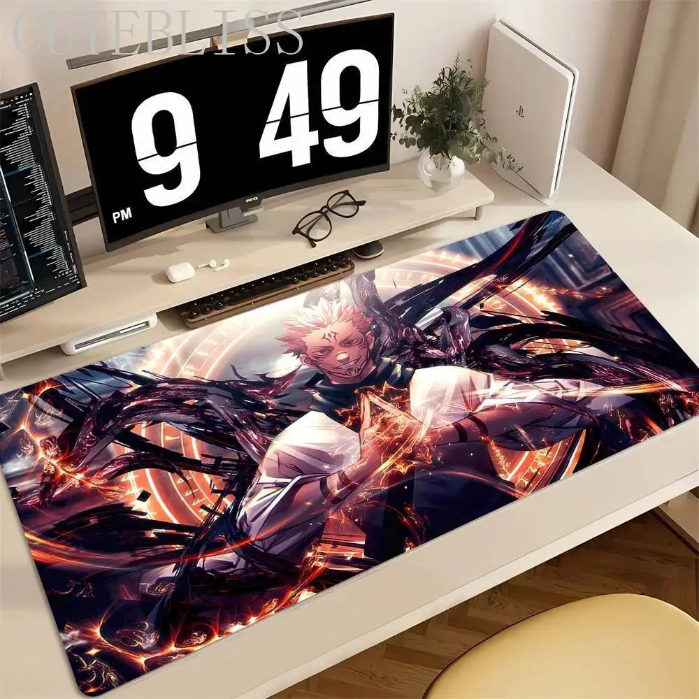 Hot Anime Jujutsu Kaisen Large Mouse Pad Ryomen Sukuna MousePads Computer Gaming Peripheral Accessories Desk Mat XXL 40x90CM