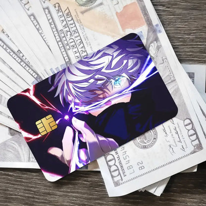 Satoru Gojo Jujutsu Kaisen Poster Credit Card Skin Stickers for Bank Access Protective Film Cover Sticker Surprise Gift