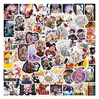 Lot de 50/100 autocollants dessin animé Attack On Titan Jujutsu Kaisen, autocollants imperméables pour skateboard, ordinateur portable, voiture, moto