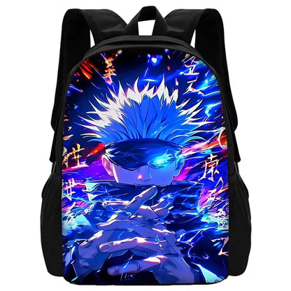 Sac à dos d'école Anime J-Jujutsu Kaisen pour enfant avec sacs à déjeuner, trousses à crayons, sacs d'école pour garçons et filles, meilleur cadeau
