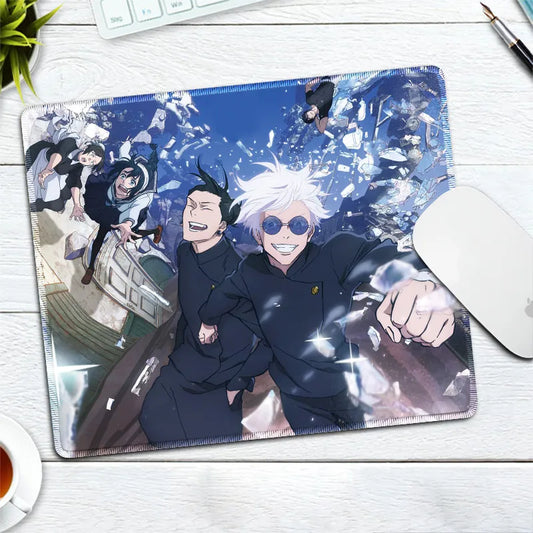 Premium Anime Jujutsu Kaisen Gojo Satoru Leather Mouse Pad Ryomen Sukuna Fushiguro Megumi E-sports Table Mat Small Keyboard Pad