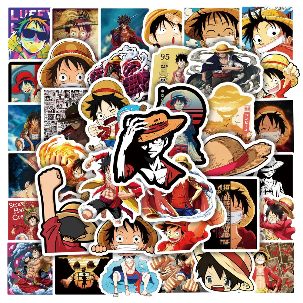 Lot de 50/100 autocollants dessin animé Attack On Titan Jujutsu Kaisen, autocollants imperméables pour skateboard, ordinateur portable, voiture, moto