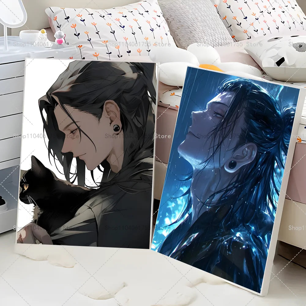 1PC Anime Jujutsu Kaisen Geto Suguru Poster Self-adhesive Art Waterproof Paper Sticker Coffee House Bar Room Wall Decor