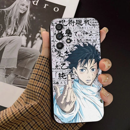 Jujutsu Kaisen Émotion K-kaisen Pour Samsung A53 A52 A33 A32 A51 A71 A21S A13 A73 A55 A22 A23 A35 A72 A54 A12 5G Noir TPU Étui de Téléphone